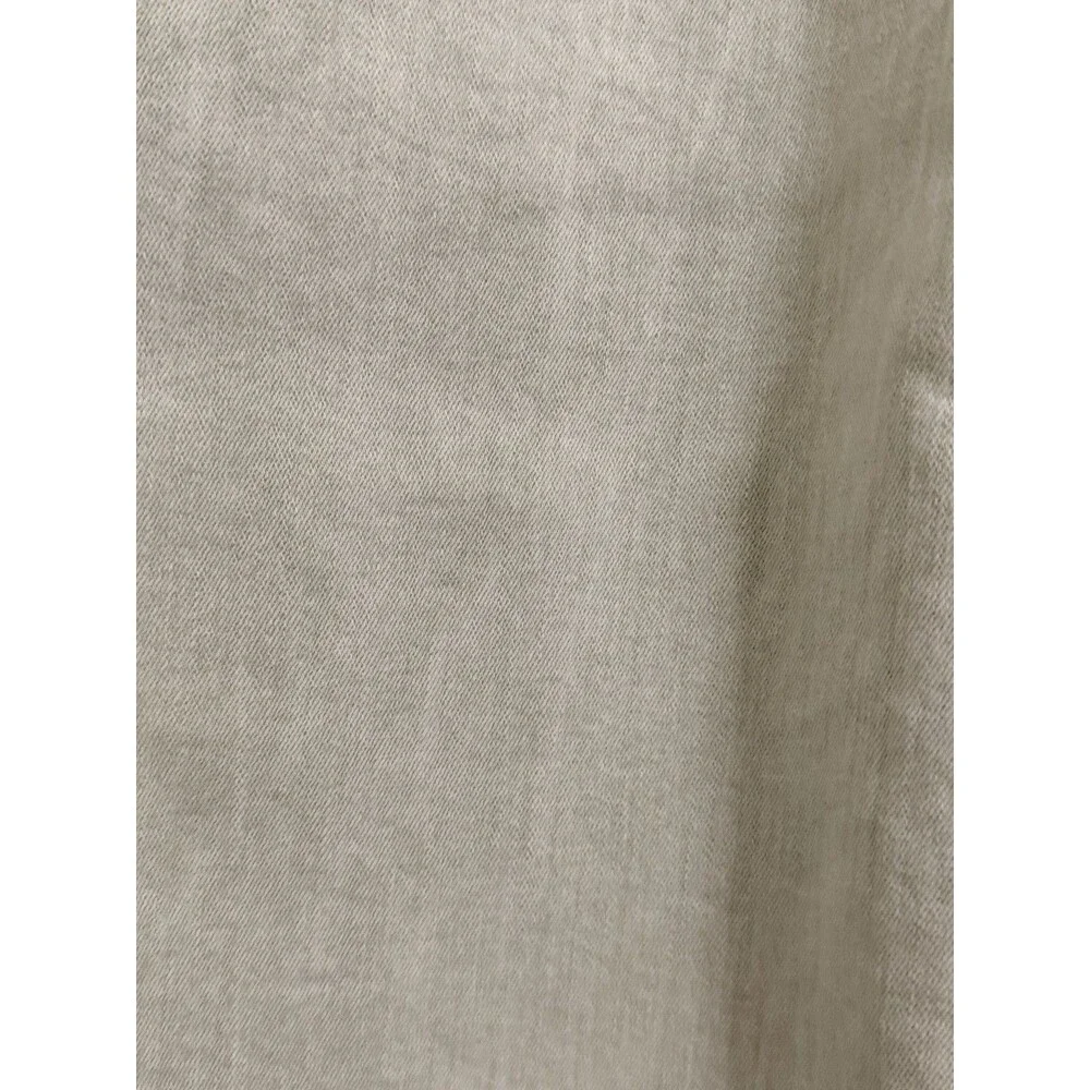 Oat New York Distressed Raw Hem Jeans Beige High Waist 10 30